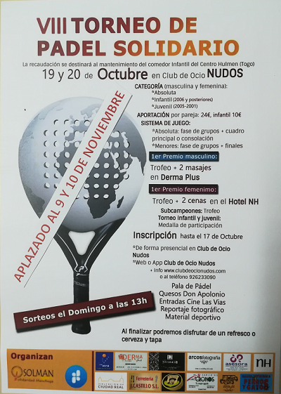 Cartel Padel 19 Aplazado Web dentro